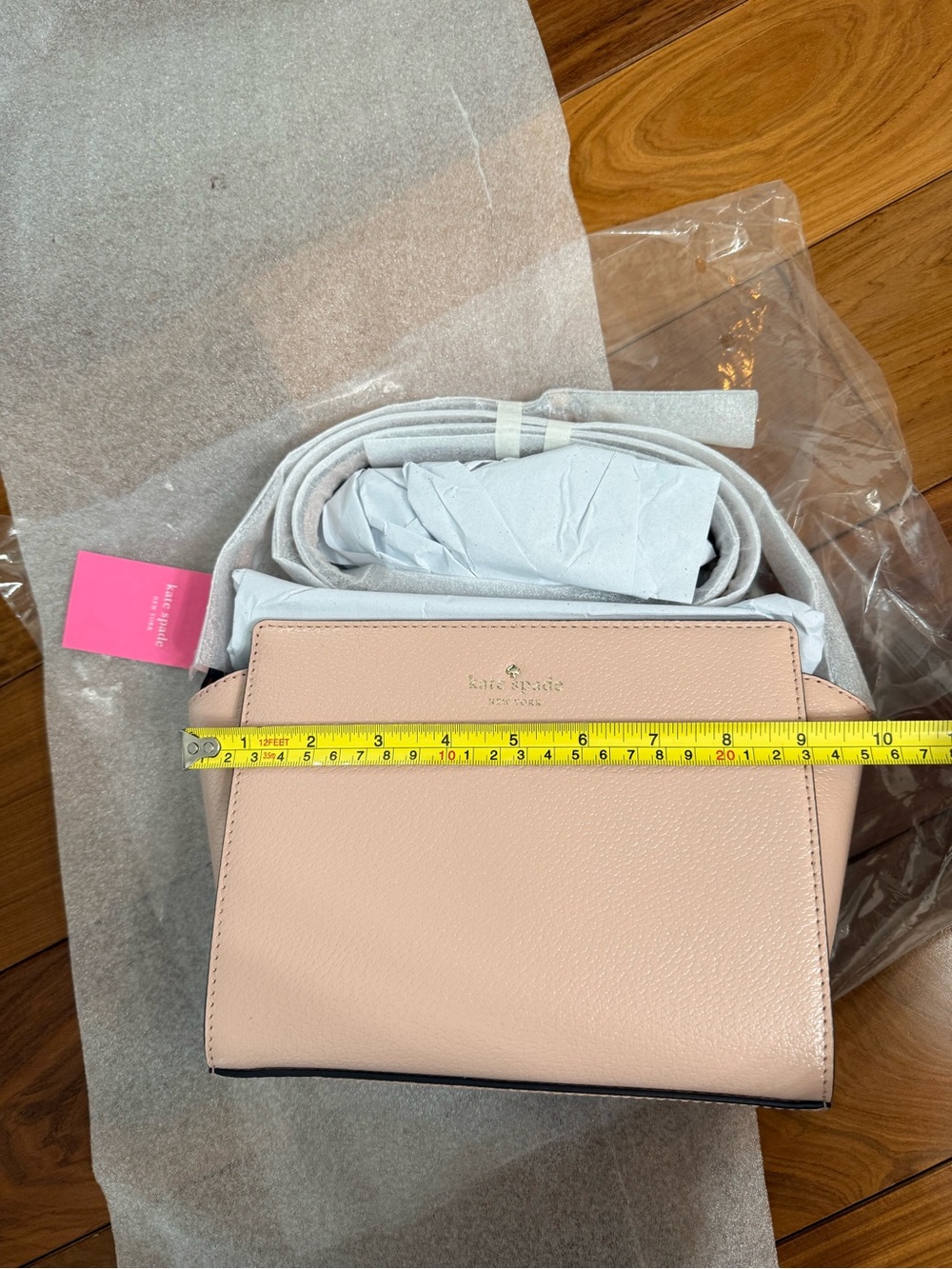 kate spade Blush Leather Crossbody with Gold Logo